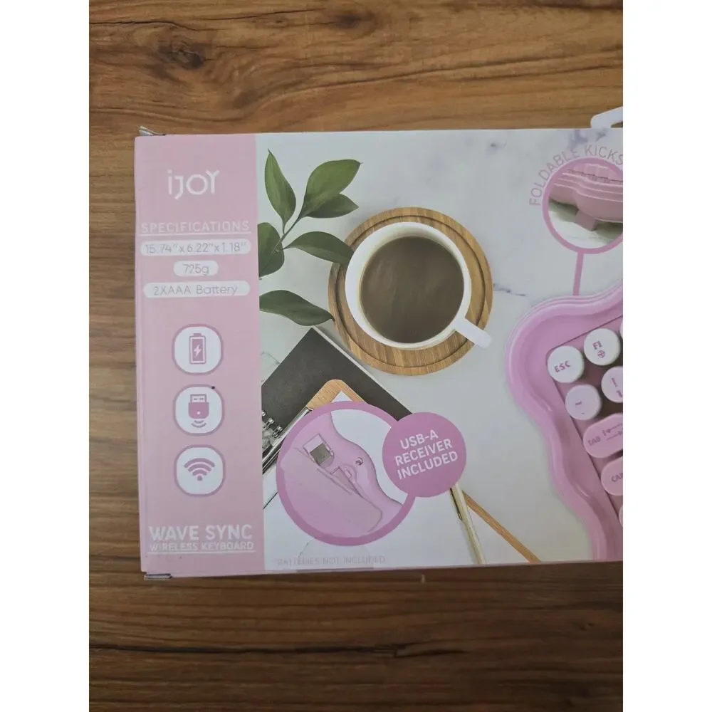 IJoy Wavy Keyboard Pink ABS Slim Design Computer Accessories S33